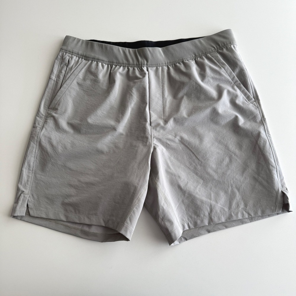 Public Rec Flex Workout Athletic 7" Inseam Light Gray Shorts 36 Waist